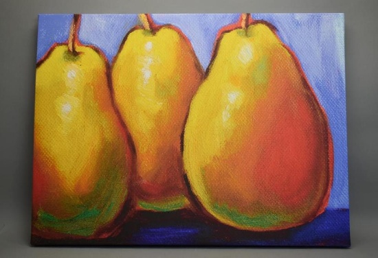 NEW ArtWall Susi Franco's Gang of Pears Gallery Wrapped Canvas