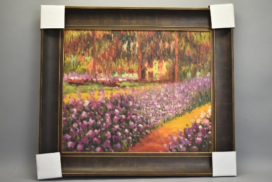 NEW overstockArt Artist's Garden at Giverny Oil Painting with by Monet