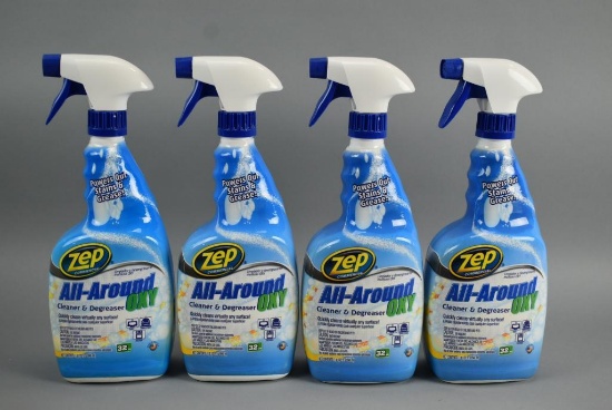 4 NEW Bottles Of ZEP All Around OXY Cleaner And Degreaser