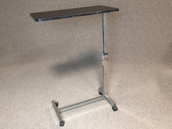 Adjustable Height Hospital Bedside Tray Table