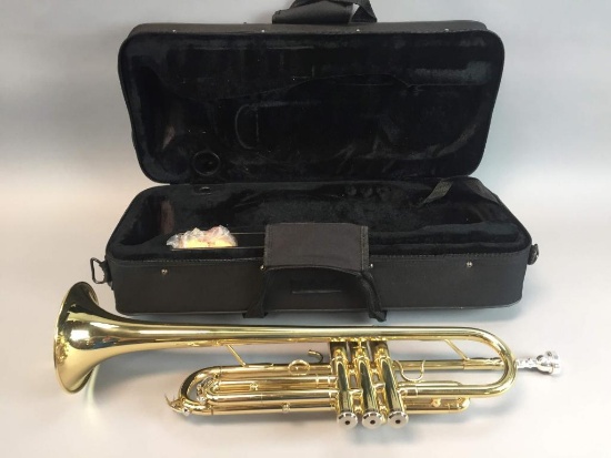 LeVar Brass Student Trumpet With Carrying Case