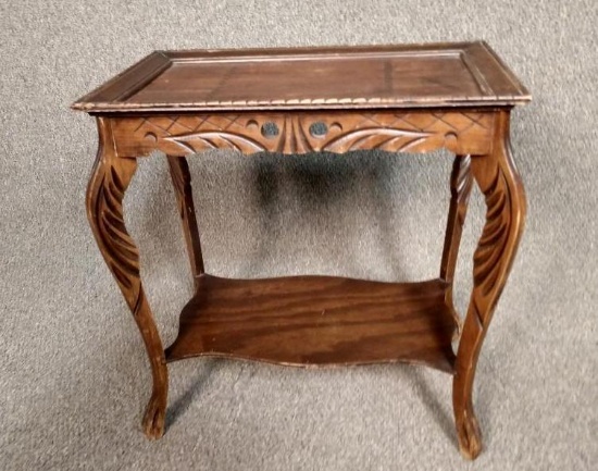 Vintage Carved End Table