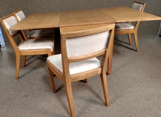 Mid Century Drexel Drop Leaf Table With 4 Chairs