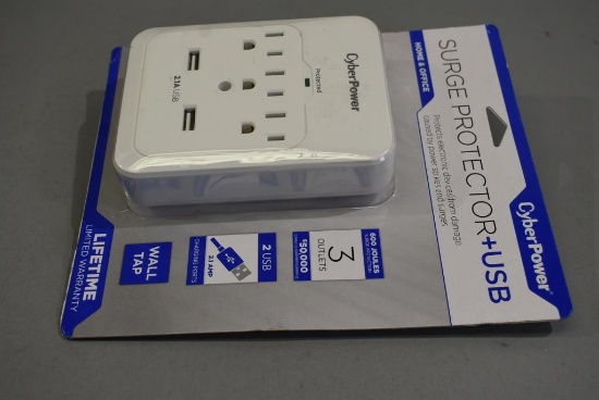 CyberPower 3-Outlet USB Wall Tap Surge Protector