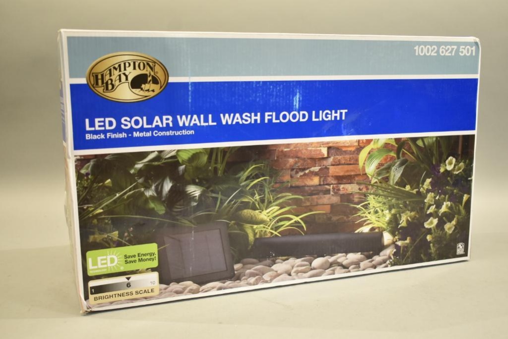 Hampton Bay Solar Black Outdoor Integrated Led Landscape Wall Wash