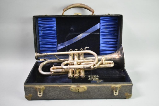 Vintage Besson Trumpet With Case