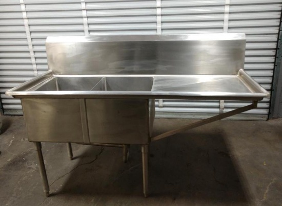Stainless Steel Commercial 2 Bay Sink