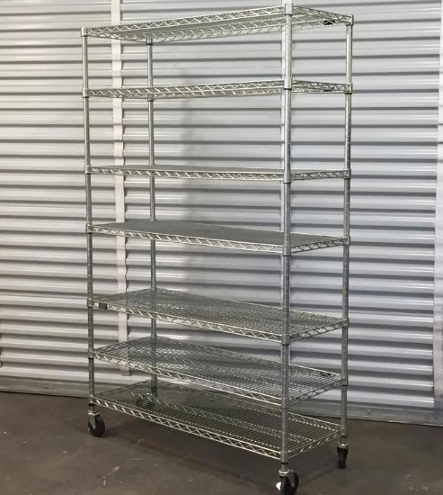 Rolling Metro Rack Wire Shelving