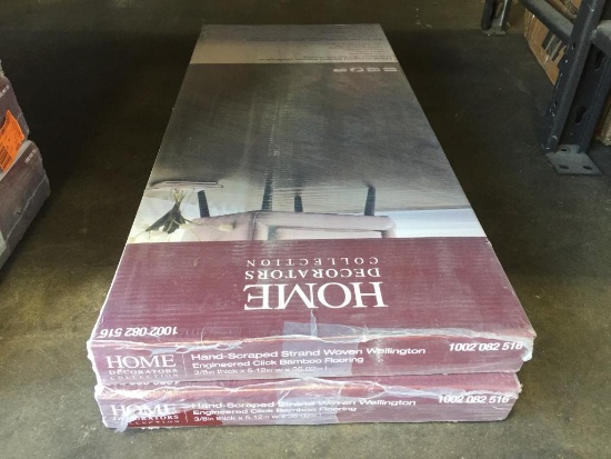 2 Cases Of Home Decorators Collection Hand Scraped Strand Woven Wellington Bamboo Flooring