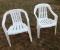 2 Plastic Stacking Chairs