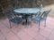 Cast Aluminum Patio Table With 4 Chairs