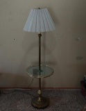 Brass Floor Side Table Lamp