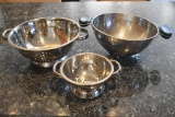 3 Stainless Steel Food Strainers