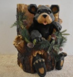 Decorative Bear In A Stump