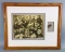 Antique Framed New Hampton High School Football Team Black And White Photo