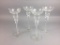 4 Vintage Hand Crafted Lead Crystal Candle Holders