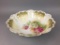 Antique R.S. Prussia Hand-Painted Floral Gilt Porcelain Bowl
