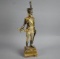 Vintage RARE Giuseppe Vasari Gold And Silver Plated Trumpeter Bronze Sculpture