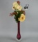 Pilgrim Cranbeery Glass Flower Vase