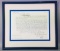 Antique Framed Document