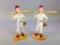 2 Baseball Player Figurines