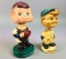 2 Vintage 1960s Baseball Player Bobble Head Figurines