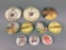 10 Vintage San Diego Padres Pin Back Buttons