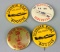 4 Vintage Thunderboat Hydroplane Racing Pin Back Buttons