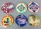 6 Vintage Baseball Pin Back Buttons