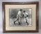 Autographed New York Yankees Joe Dimaggio And Tom Heinrich Black And White Photo