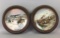 2 Limited Edition Framed John Clymer Gorham Fine China Collectors Plates