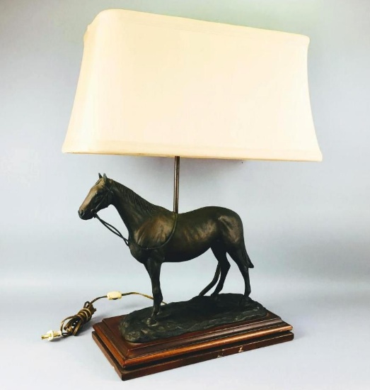 Marlboro Bronze Sculpture Table Lamp