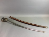 Vintage India Made Replica German WW1 Officers Sword w/ Scabbard
