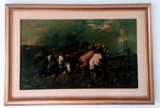 Antique Framed Original Oil Painting On Canvas