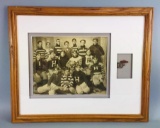 Antique Framed New Hampton High School Football Team Black And White Photo