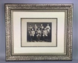 Antique Framed Black And White Hockey Team Photo