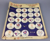 1988 USA Olympics Collector Pin Back Button Set