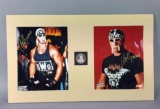 Autogrpahed Hulk Hogan Photographs Matted With Collector Coin