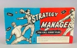 Vintage 1960s Strategy Manager Baseball Board Game