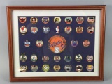 Framed Peter David National Basketball Association Lapel Pin Collection