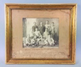 Antique Framed 1916 High School Baseball Team Photograph