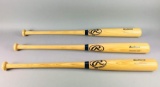 3 Rawlings Big Stick Professional Model Wooden Baseball Bats