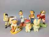7 Vintage Occupied Japan Porcelain Figurines