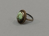 Vintage Silver And Turquoise Ring