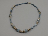 Blue Coral Bead Necklace