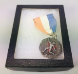Antique .925 Sterling Silver 1st Prize Medal