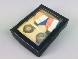 2 Antique .925 Sterling Silver Boxing Medals