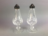 2pc Waterford Crystal Lismore Salt And Pepper Shaker Set