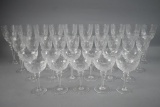 31 Vintage Cut Crystal Wine Glasses