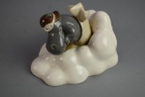 Vintage Japan Hippo Book End